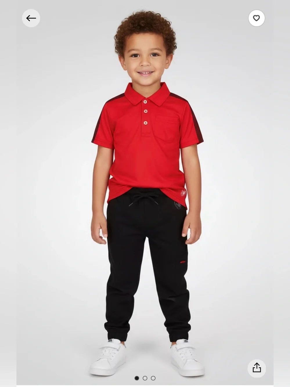 Body Glove Toddler Boy Polo Shirt & Jogger Pants Set, Black Red | Sz 24M - NWT!